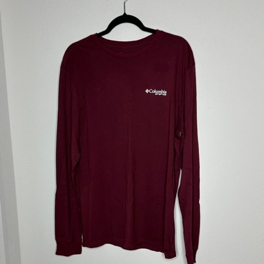 Columbia Men's Burgundy Long Sleeve Shirt
